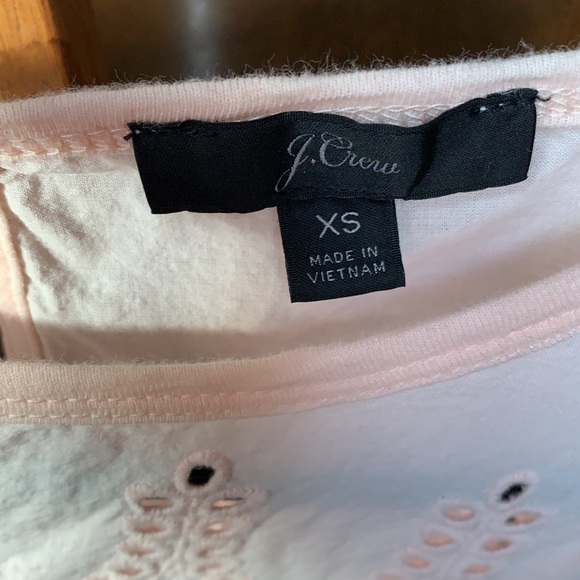 J Crew Eyelet Flutter Sleeve Top - Picture 2 of 3